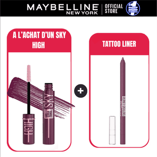 MAYBELLINE SKY HIGH Mascara Volume & Longueur BRUME BOURGOGNE = TATTOO LINER À -50%