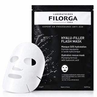 Filorga Hyalu-Filler Flash Mask 20 ml, masque visage hydratant repulpant à l'acide hyaluronique pour les ridules de déshydratation, BeautyMarket parapharmacie Maroc.
