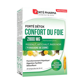 Forté Pharma Forté Détox Confort du Foie 2800mg 20 Ampoules
