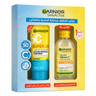 GARNIER PACK SUPER UV COOLING GEL 60ML + VITAMIN C 100 ML OFFERTE
