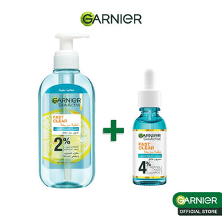Garnier pack fast clear serum 30ml = gel wash fast clear 200ml
