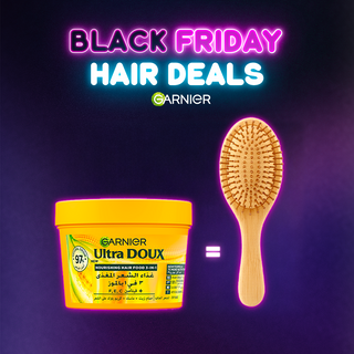 Garnier ultra doux hair food masque nourissant multi- usages à la banane 390ML = Brosse Cheveux Offerte