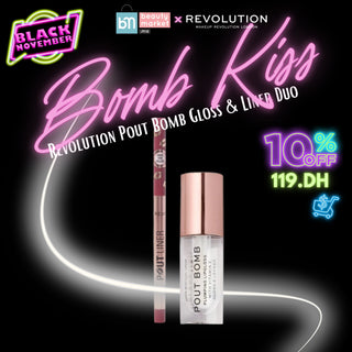 Bomb Kiss – Revolution Pout Bomb Gloss & Lip Liner Duo – Lèvres pulpeuses et définies