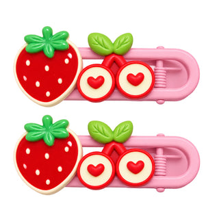 GOODA ACCESSOIRES CHEVEUX PINCES MOTIFS FRAISE