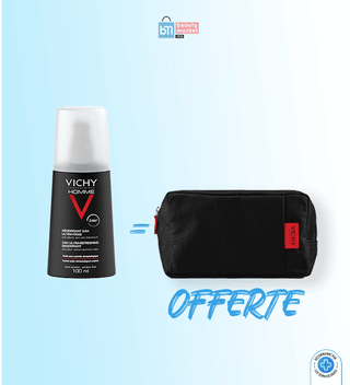 Vichy Homme Déodorant vaporisateur Ultra-frais – 100 ml = Trousse Homme OFFERTE