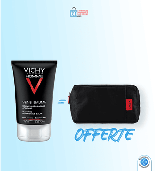 Vichy Homme Sensi-Baume Ca. Baume après-rasage fortifiant peaux sensibles – 75 ml = Trousse Homme OFFERTE