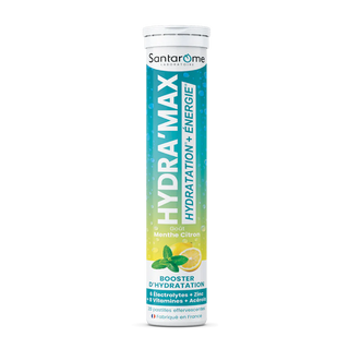 SANTAROME HYDRA'MAX Menthe Citron – 20 Pastilles Hydratation