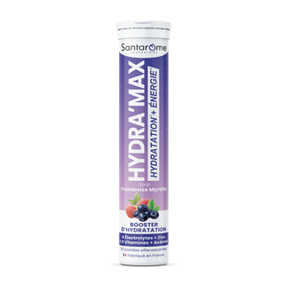Santarome HYDRA'MAX Framboise Myrtille – 20 Pastilles Hydratation