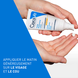 CeraVe Crème Hydratante Visage SPF 50 Peaux Normales À Sèches 52ml = creme hydratant + Lotion +trousse offerts