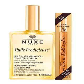 Nuxe Huile Prodigieuse 100ml & Roll on - 8ml OFFERT