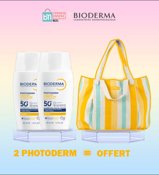 BIODERMA PACK PHOTODERM XDEFENSE ULTRA FLUID SPF 50+ invisible 40ML *2 =Sac de plage OFFERT