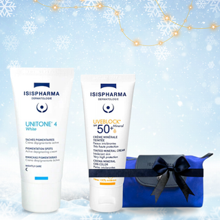 Isis Pharma Unitone 4 White Crème 30ml = Uveblock  50+ Mineral  teintee+ Trousse offerts