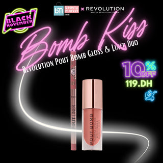 Bomb Kiss – Revolution Pout Bomb Gloss & Lip Liner Duo – Lèvres pulpeuses et définies