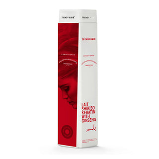 TRENDY HAIR APRES SHAMPOOING LAIT SHIKISO KERATIN WITH GINSENG CHEVEUX COLORES 300 ML