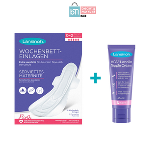 OFFRE Lansinoh Crème Mamelons Lanoline – 40 ml + Lansinoh serviettes de maternité