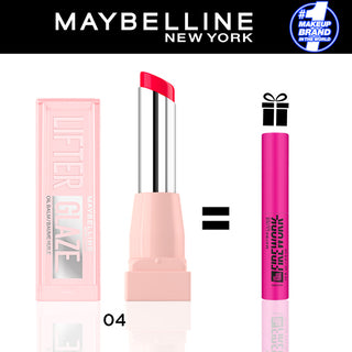 Maybelline New York LIFTER GLAZE Baume Huile Hydratant 004 CHERRY SWIR = Mini Mascara Firework OFFERTE