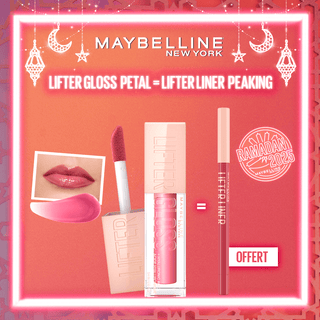 MAYBELLINE LIFTER GLOSS À LÈVRES REPULPANT 005 PETAL = Lifter Liner 009 Offert