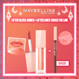 MAYBELLINE LIFTER GLOSS À LÈVRES REPULPANT 007 AMBER = Lifter Liner 001 Offert