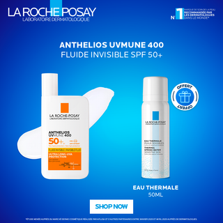 La Roche-Posay anthelios shaka fluide UVMUNE 400+ SPF50 = eau thermale offerte