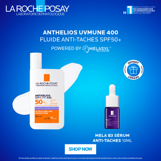 LA ROCHE POSAY ANTHELIOS UVMUNE 400 FLUIDE ANTI-TACHES SPF 50+ = MELA B3 10ML OFFERT