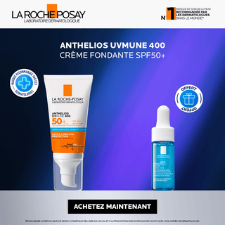 La roche posay anthelios ultra crème invisible spf 50+ 50ml = Hyalu b5 10ml Offert