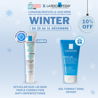La Roche-Posay Effaclar Duo+M 40ml – Anti-Imperfections Peaux Grasses = Gel Moussant 50ml OFFERT
