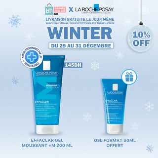 La roche-posay effaclar gel moussant – 200 ml = Gel moussant 50ml offert