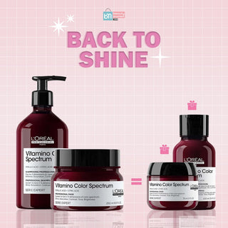L'OREAL PROFESSIONNEL VITAMINO COLOR SPECTRUM SHAMPOOING 500ML + MASQUE 250ML = MASQUE 75 ML + SHAMPOOING 100 OFFERTS