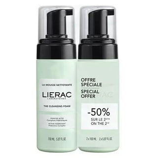 LIERAC PACK MOUSSE NETTOYANTE 150ML*2