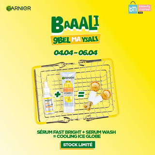 Garnier Fast Bright Serum Cleanser Vitamin C 100ml + fast bright serum 30ml = Cooling Ice Globe