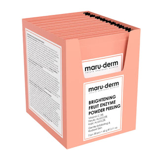 MARUDERM PEELING ECLAIRCISSANTE AUX ENZYMES DE FRUITS EN POUDRE 60G 30 PCS – Teint Lumineux & Uniforme
