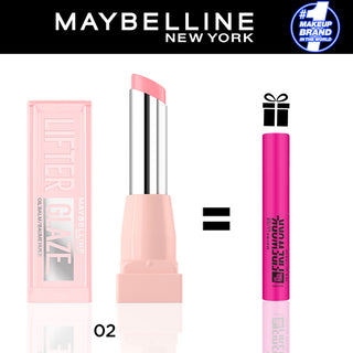 Maybelline New York LIFTER GLAZE Baume Huile Hydratant 002 PINK DRIP = Mini Mascara Firework OFFERTE