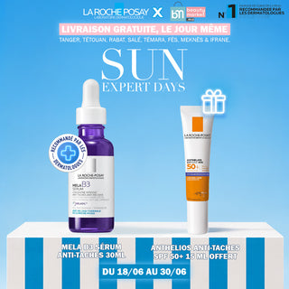 LA ROCHE POSAY MELA B3 SÉRUM 30ML = ANTHELIOS UVMUNE 400 FLUIDE ANTI-TACHES SPF 50+ 15ML OFFERT