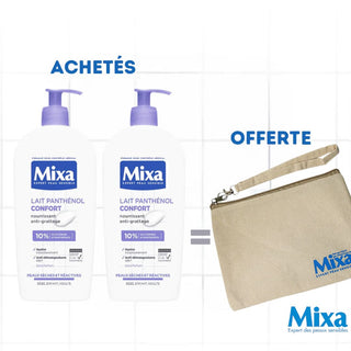 Mixa Lait Panthénol Confort 250 ml*2 = Trousse OFFERTE