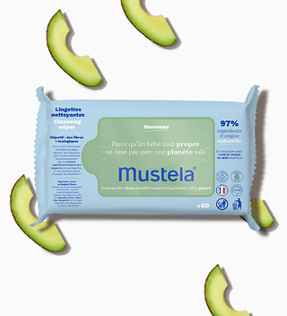 MUSTELA Lingettes de Coton Bio à l'Eau certifiées BIO X60