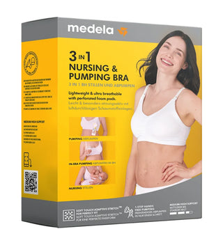 Medela Soutien-Gorge D’allaitement Et D’expression 3-En-1 Blanc Tailles S, M, L, XL