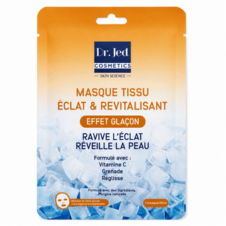 Dr. Jed – Masque Éclat et Revitalisant effet glaçon, sachet 25 ml