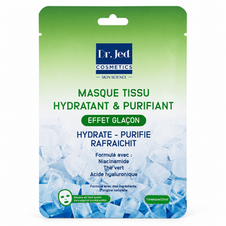 Dr. Jed – Masque Hydratant et Purifiant effet glaçon, sachet 25 ml