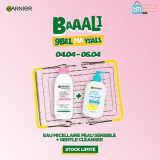 GARNIER FAST CLEAR GENTEL CLEANSER 250ML + Solution Micellaire PS 400ml