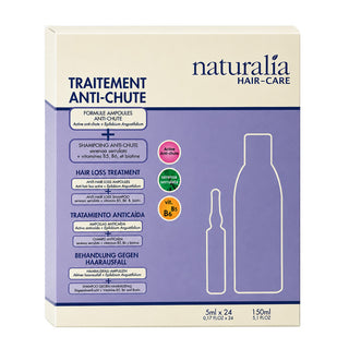 NATURALIA HAIR CARE ANTI-HAIR LOSS TREATMENT 24 AMPOULES 5 ML + ENERGIZING SHAMPOO 150 ML