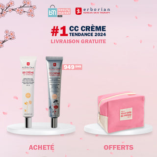 ERBORIAN PACK BB CRÈME AU GINSENG SPF20 40 ML + CC CRÈME SPF25 45 ML = TROUSSE OFFERT