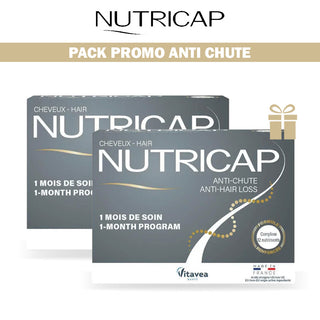 Nutricap Pack Anti-Chute 30 Gélules Complément Capillaire Fortifiant = Anti-Chute 30 Gélules Offert