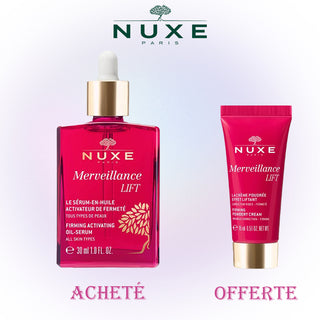 NUXE MERVEILLANCE LIFT LE SERUM EN HUILE ACTIVATEUR DE FERMETE 30 ML = Mini CRÈME POUDRÉE OFFERT