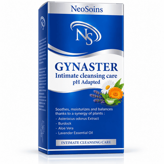 Neosoins Gynaster Intimate Cleansing 200 ml, soin nettoyant doux pour l'hygiène intime externe féminine, BeautyMarket parapharmacie Maroc.