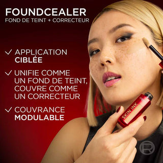 L'Oréal Paris Liquid Concealer Infaillible Skin Ink Fond De Teint Correcteur 2en1 140 Light Warm 48h