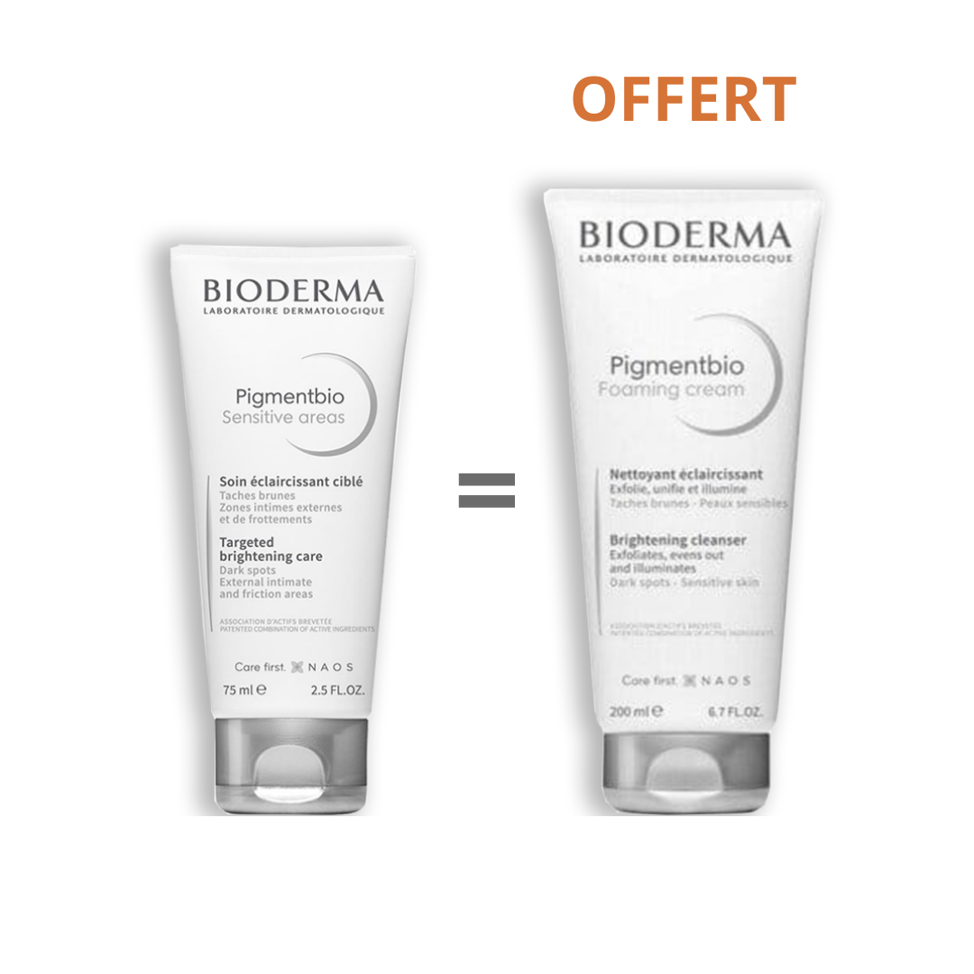 BIODERMA Pigmentbio Sensitive areas 75ML + Pigmentbio Foaming cream 100ML OFFERT