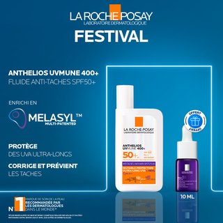 LA ROCHE POSAY ANTHELIOS UVMUNE 400 FLUIDE ANTI-TACHES SPF 50+ = MELA B3 SÉRUM 10 ML OFFERT
