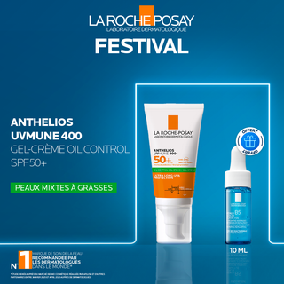 La roche-posay anthelios oil control invisible spf50+ peau m à g 50ml = Mini Hyalu B5 OFFERT