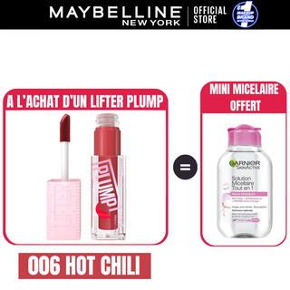 Maybelline LIFTER PLUMP  = Micellaire Peau sensible 100ml OFFERT