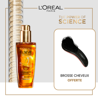 L'Oréal Paris ELSEVE HUILE EXTRAORDINAIRE 100ml = Brosse Cheveux OFFERTE